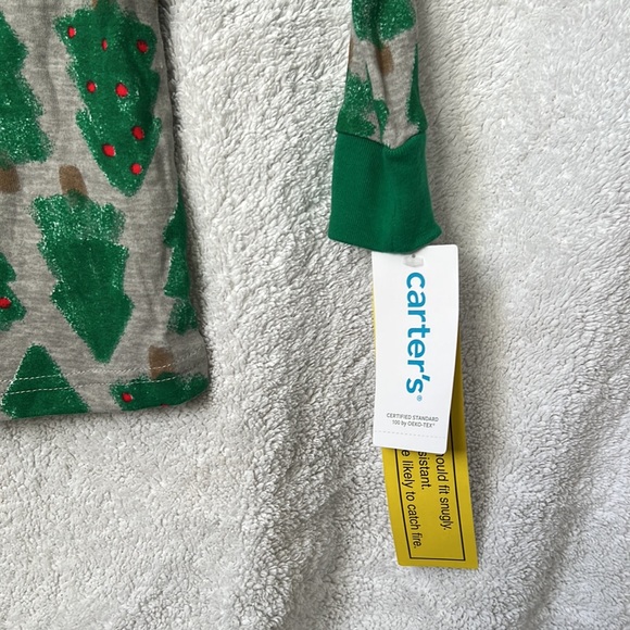 NWT Carters Holiday Tree Print Pajamas - Picture 2 of 5